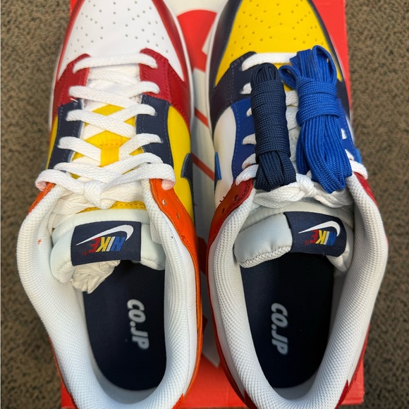Nike Dunk Low QS CO.JP What The - Red, Blue, Yellow, and Orange Sneakers - Picture 3 of 6